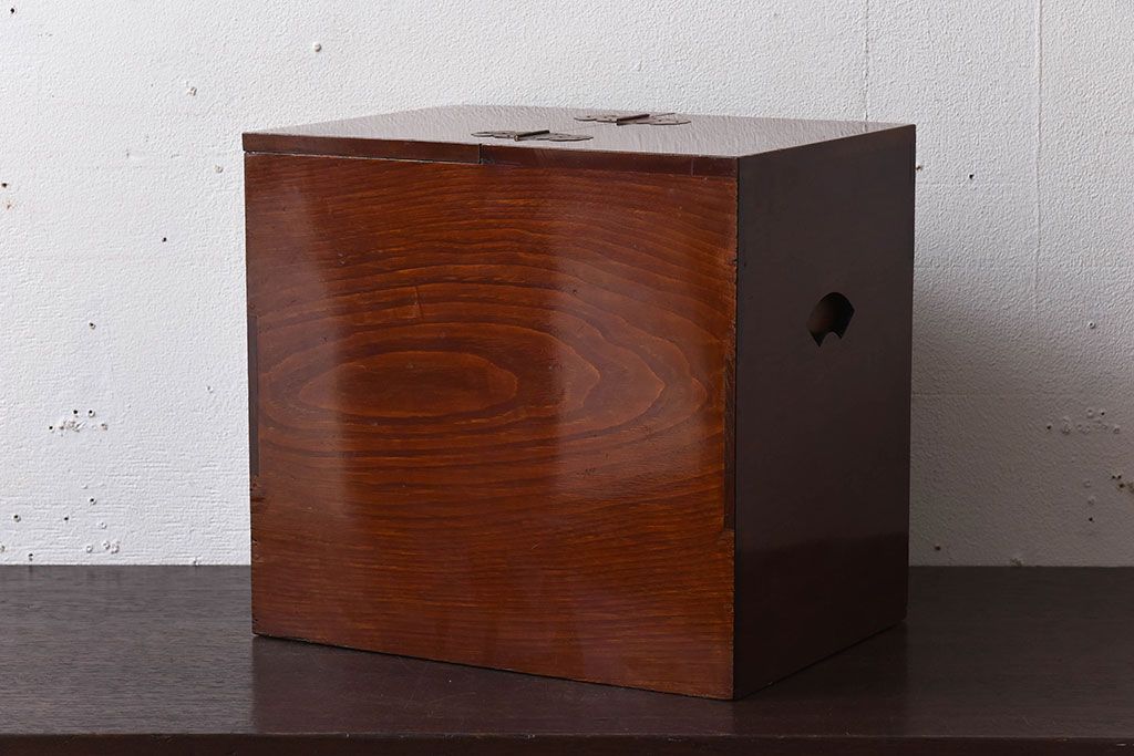 アンティーク雑貨　古民具・骨董　総欅材製!アンティーク裁縫箱(小引き出し)