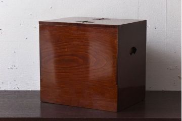 アンティーク雑貨　古民具・骨董　総欅材製!アンティーク裁縫箱(小引き出し)