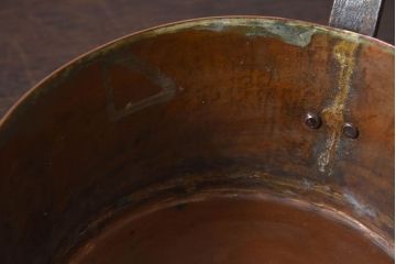 アンティーク雑貨　ヨーロッパビンテージ　銅製　シャビーな片手鍋5つセット