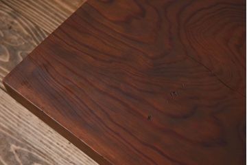 アンティーク家具　引き出し付き　置き型脚　古い一枚板の和製アンティーク裁ち板