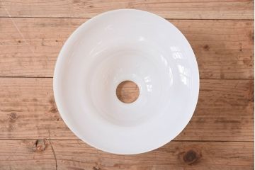 昭和レトロ　白いガラス　古い天井照明(電笠照明)(1)