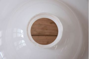 昭和レトロ　白いガラス　古い天井照明(電笠照明)(1)