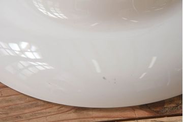 昭和レトロ　白いガラス　古い天井照明(電笠照明)(2)