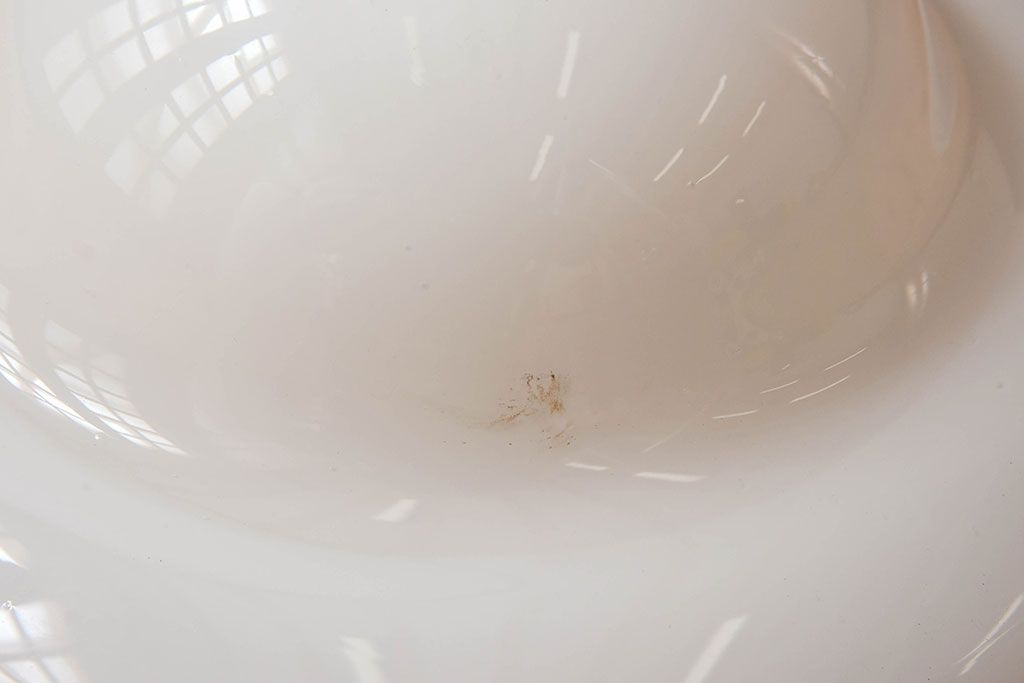 昭和レトロ　白いガラス　古い天井照明(電笠照明)(2)