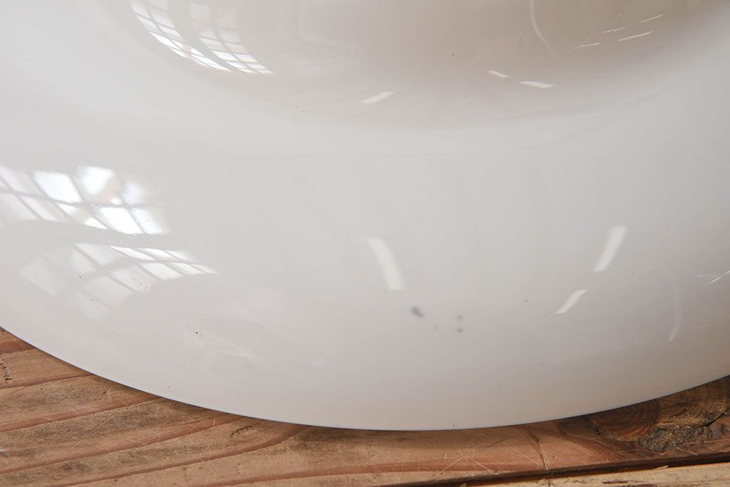 昭和レトロ　白いガラス　古い天井照明(電笠照明)(2)