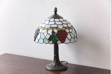 中古　ステンドグラスシェードのスタンドライト(照明)(2)