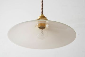 昭和レトロ　内被せガラス　古い天井照明(電笠照明)