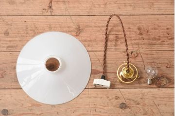 昭和レトロ　内被せガラス　古い天井照明(電笠照明)