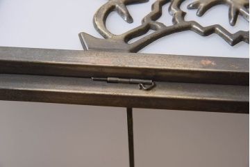 当時物色ガラス　飾り房付き　アンティーク天井照明