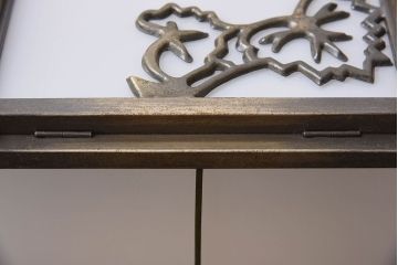 当時物色ガラス　飾り房付き　アンティーク天井照明