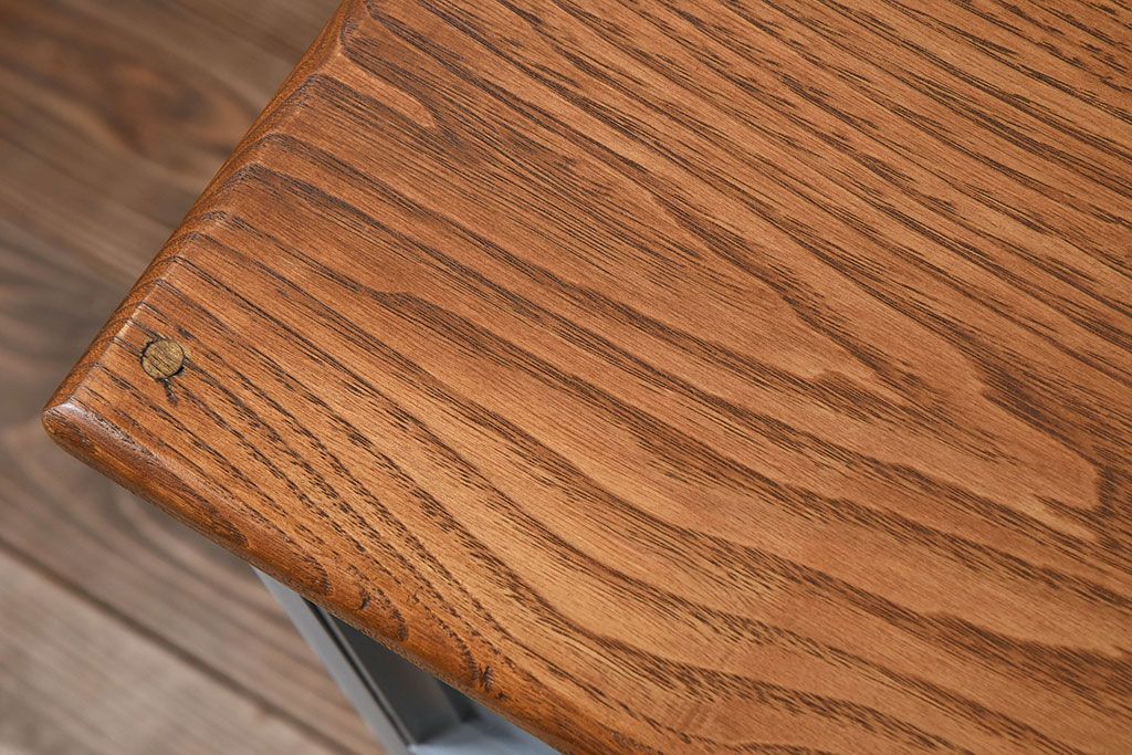 アンティーク家具　水色グレーペイント!おしゃれなローチェスト(ローボード)(2)