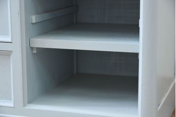 アンティーク家具　水色グレーペイント!おしゃれなローチェスト(ローボード)(2)