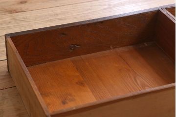 アンティーク家具　大正ロマン　象嵌入り　栓材製　古い木のアンティーク重ね食器棚