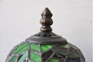 中古　ステンドグラスシェードのスタンドライト(照明)(1)