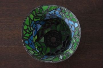 中古　ステンドグラスシェードのスタンドライト(照明)(1)