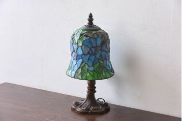 中古　ステンドグラスシェードのスタンドライト(照明)(1)