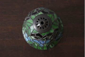 中古　ステンドグラスシェードのスタンドライト(照明)(1)