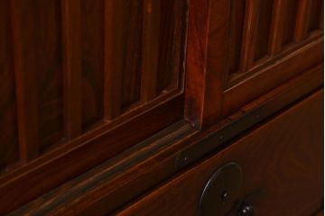 アンティーク家具　明治大正期　前面欅材　時代箪笥ローボード