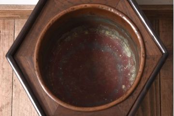 アンティーク雑貨　明治大正期　桑材　アンティーク　六角形火鉢(2)