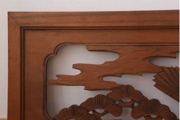 古民具・骨董　彫刻　アンティークの欄間2枚セット(1)