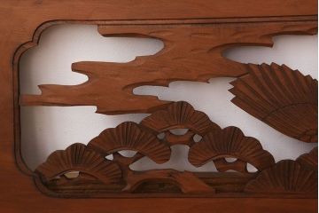 古民具・骨董　彫刻　アンティークの欄間2枚セット(1)