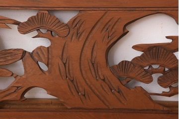 古民具・骨董　彫刻　アンティークの欄間2枚セット(1)