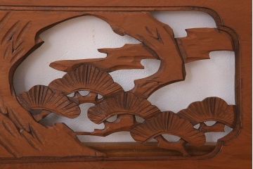 古民具・骨董　彫刻　アンティークの欄間2枚セット(1)