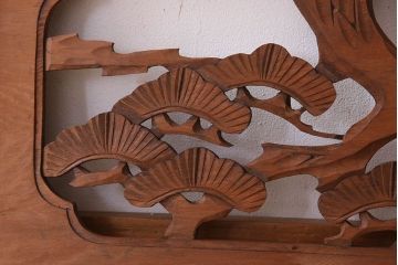 古民具・骨董　彫刻　アンティークの欄間2枚セット(1)