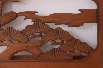 古民具・骨董　彫刻　アンティークの欄間2枚セット(1)