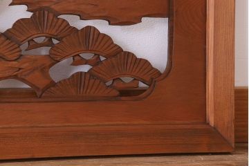 古民具・骨董　彫刻　アンティークの欄間2枚セット(1)