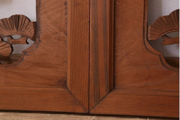 古民具・骨董　彫刻　アンティークの欄間2枚セット(1)