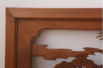 古民具・骨董　彫刻　アンティークの欄間2枚セット(1)