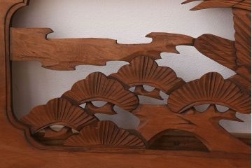 古民具・骨董　彫刻　アンティークの欄間2枚セット(1)