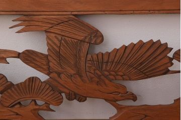 古民具・骨董　彫刻　アンティークの欄間2枚セット(1)