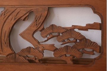 古民具・骨董　彫刻　アンティークの欄間2枚セット(1)