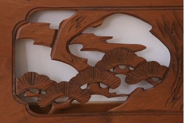 古民具・骨董　彫刻　アンティークの欄間2枚セット(1)