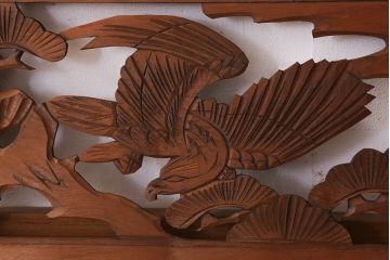 古民具・骨董　彫刻　アンティークの欄間2枚セット(1)