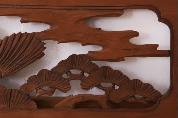 古民具・骨董　彫刻　アンティークの欄間2枚セット(1)