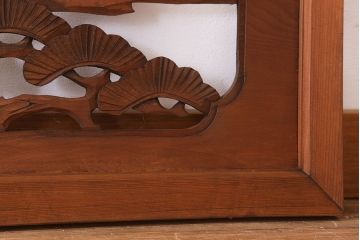 古民具・骨董　彫刻　アンティークの欄間2枚セット(1)