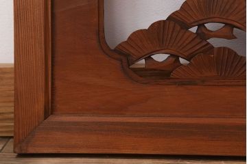 古民具・骨董　彫刻　アンティークの欄間2枚セット(1)