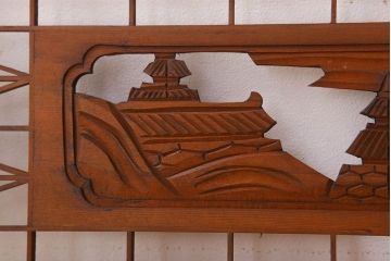 古民具・骨董　彫刻　組子　アンティークの欄間(1)