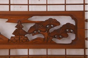 古民具・骨董　彫刻　組子　アンティークの欄間(1)