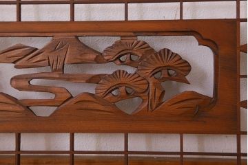古民具・骨董　彫刻　組子　アンティークの欄間(1)