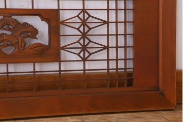 古民具・骨董　彫刻　組子　アンティークの欄間(1)