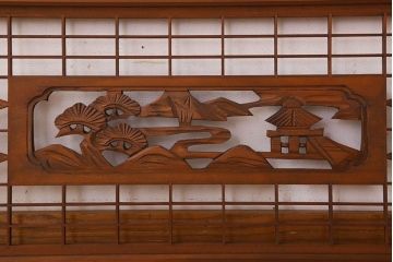 古民具・骨董　彫刻　組子　アンティークの欄間(1)