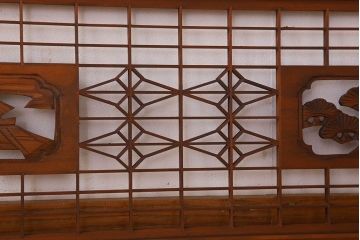 古民具・骨董　彫刻　組子　アンティークの欄間(1)