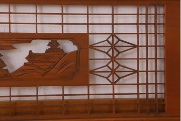 古民具・骨董　彫刻　組子　アンティークの欄間(1)