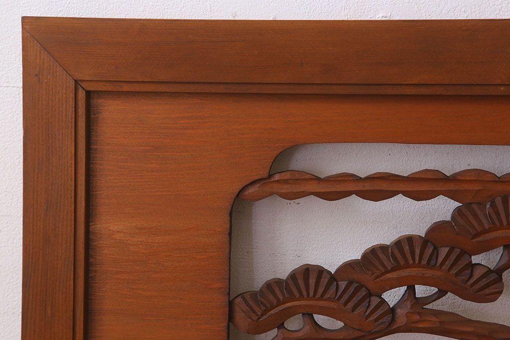 アンティーク雑貨 古民具・骨董 彫刻 アンティークの欄間2枚セット(2)