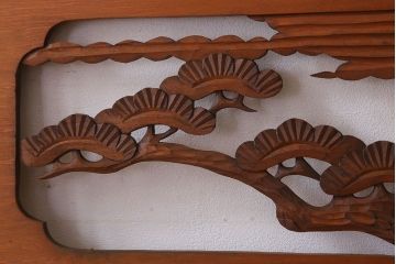 アンティーク雑貨 古民具・骨董 彫刻 アンティークの欄間2枚セット(2)