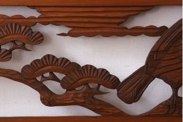 アンティーク雑貨 古民具・骨董 彫刻 アンティークの欄間2枚セット(2)